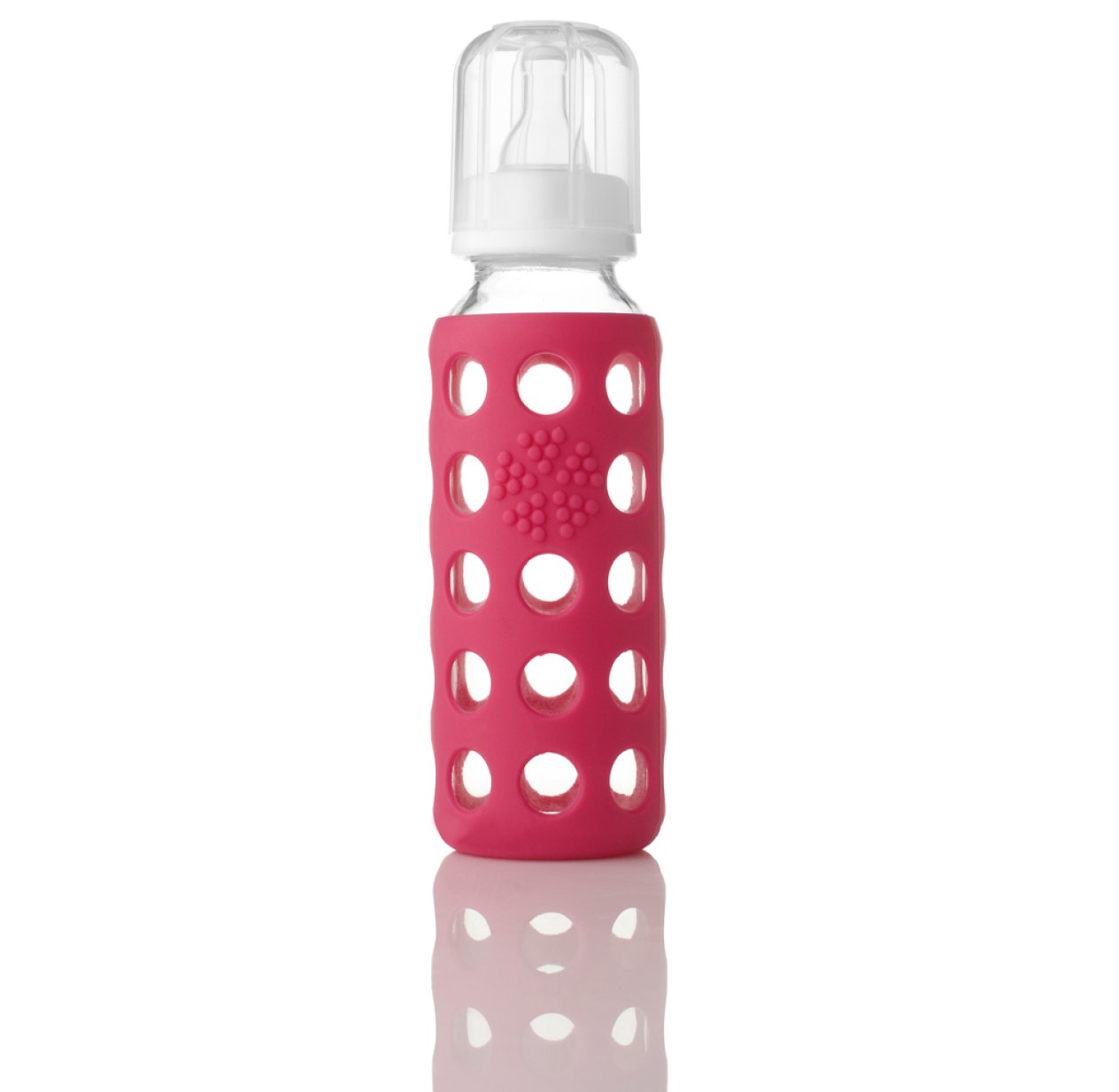 Biberon en verre Weego 260 ml - framboise